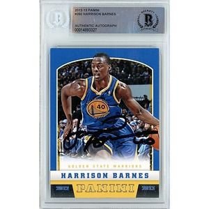 Harrison Barnes Golden State Warriors Autographed Panini Basketball Card Beckett